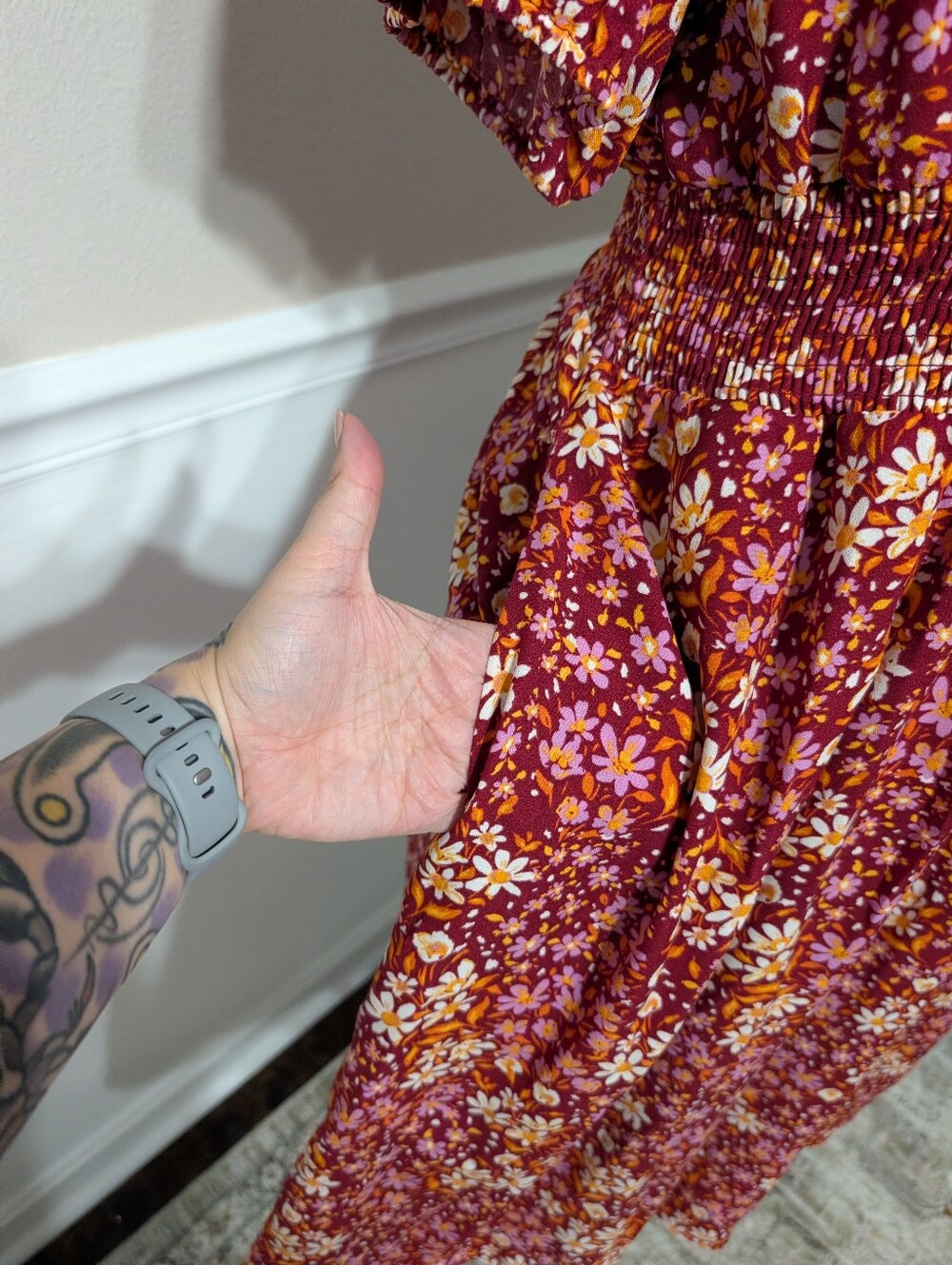 Draper James Red Floral Dress - Picture 5 of 8